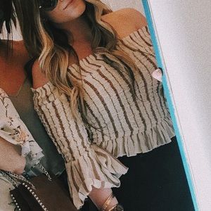 FREE PEOPLE Shirred Crop Top